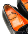 SANTONI - "Calvin" Fatte A Mano Wholecut Black Brogue Oxfords - 11.5US