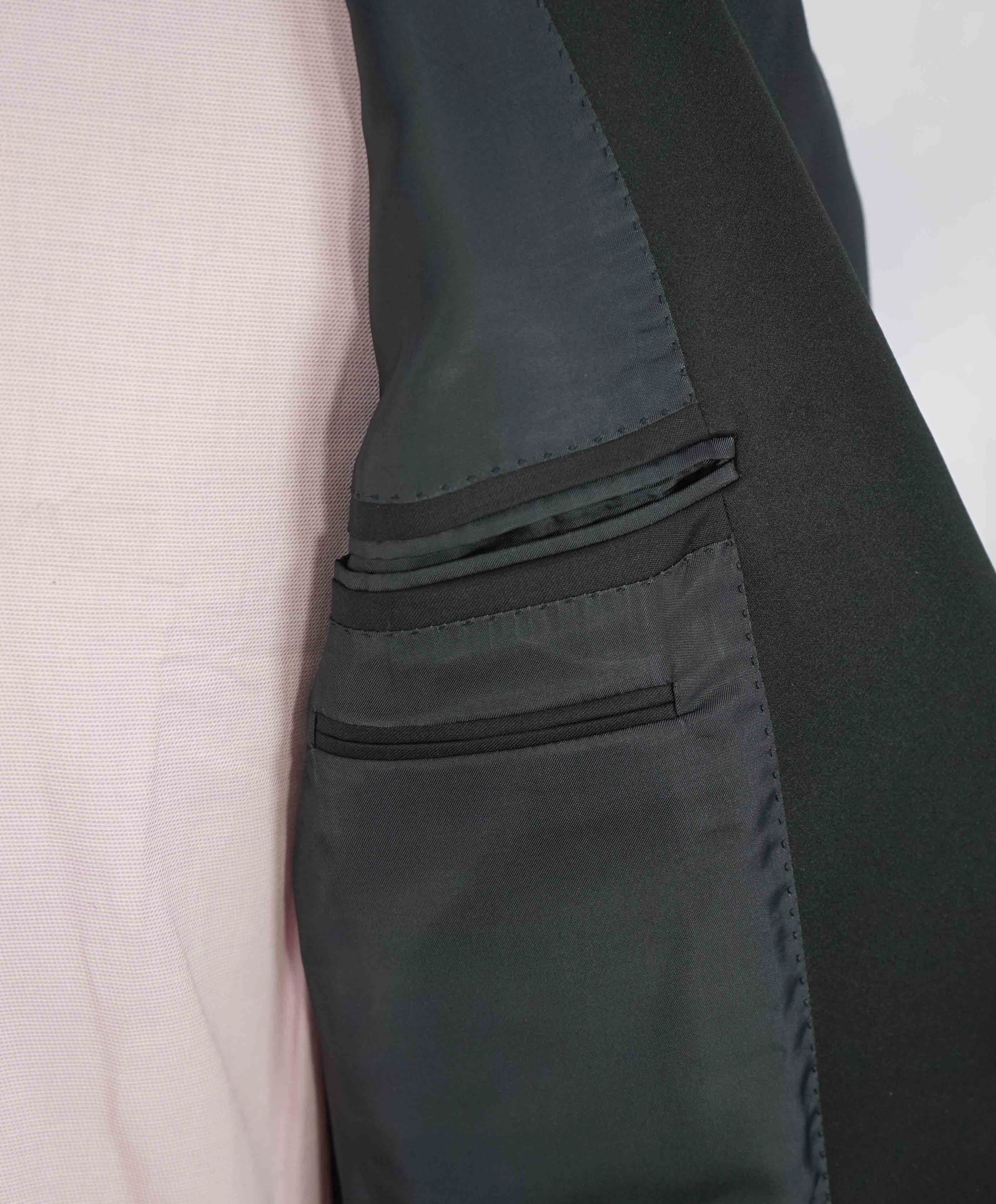 $3,995 ERMENEGILDO ZEGNA -"MICRONSPHERE MILA" PEAK LAPEL Tuxedo - 38R