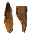 TOD’S - Brown Snuff Suede Logo Chukka Boot With Logo - 12