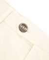 BRUNELLO CUCINELLI - Cream Logo/Horn Button Chino Cotton Pants - 34W