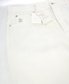 BRUNELLO CUCINELLI - Logo 5-Pocket White Distressed Jeans Leather Tag - 36W