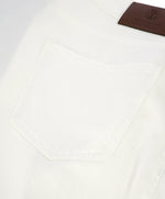 BRUNELLO CUCINELLI - Logo 5-Pocket White Distressed Jeans Leather Tag - 36W