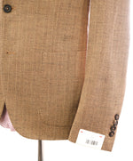 ELEVENTY - Cotton Blend Brown Herringbone Semi-Lined Jacket Blazer - 40 (50 EU)