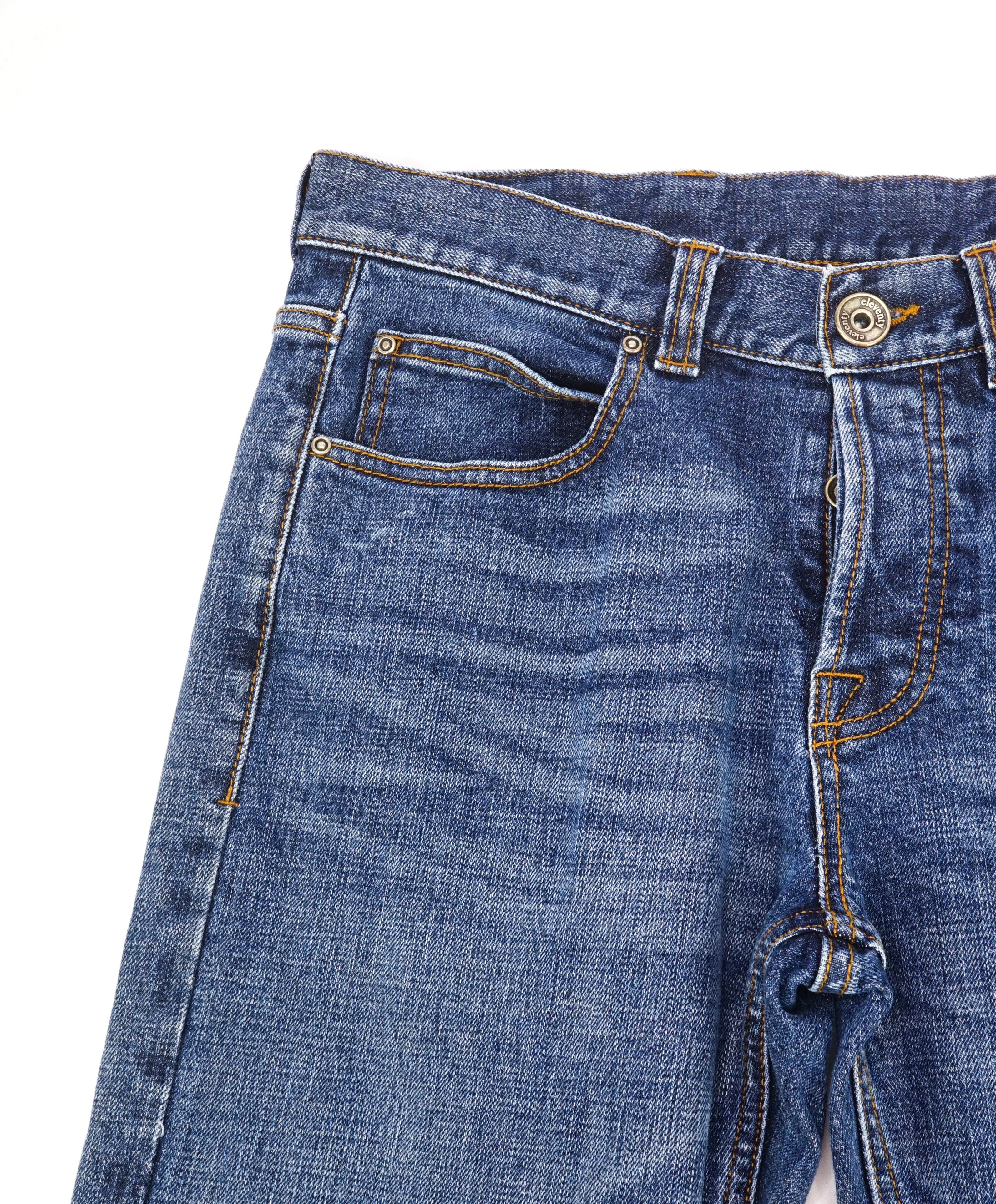ELEVENTY - Premium Button Fly Blue Jeans W Logo Details - 32W