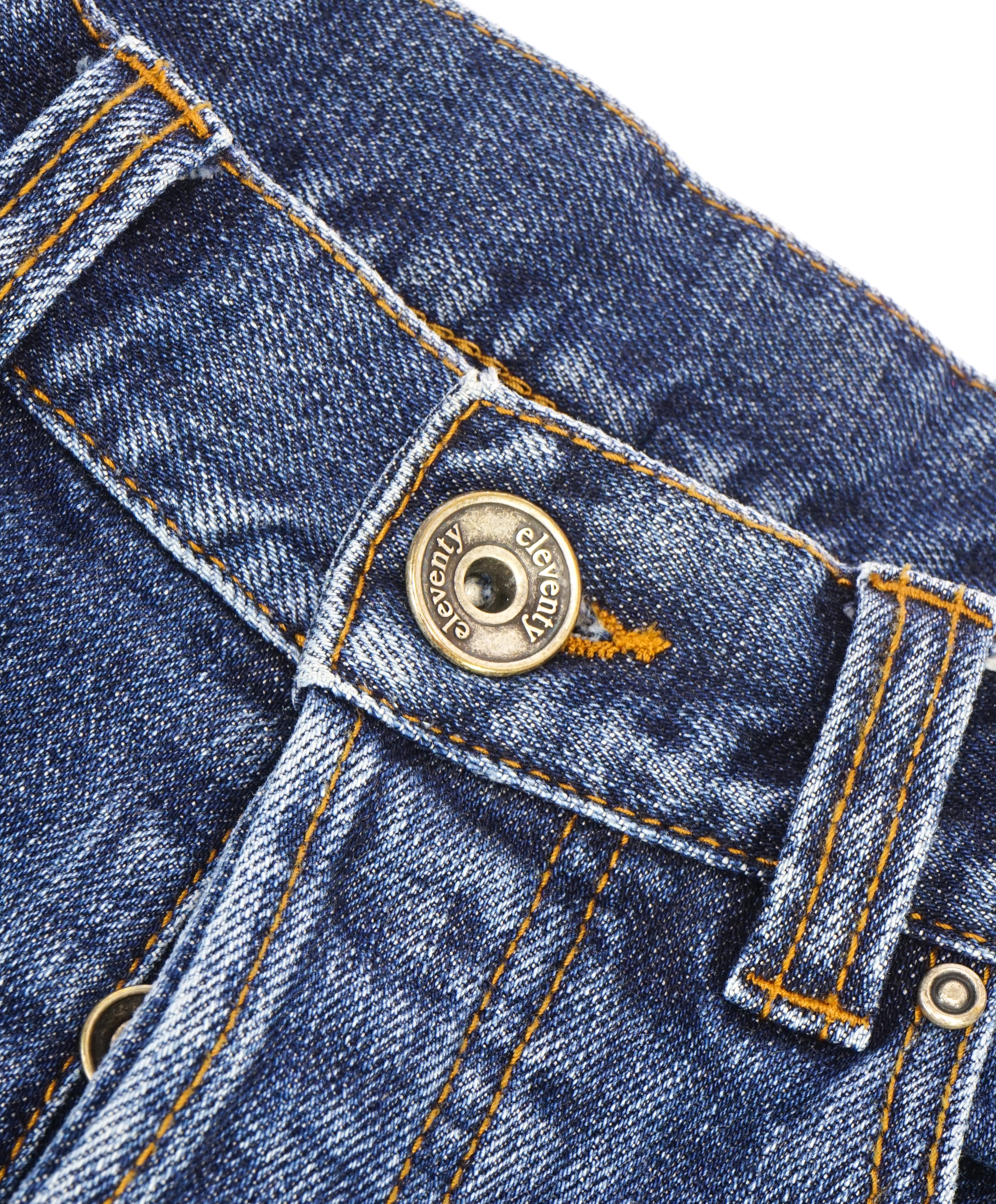 ELEVENTY - Premium Button Fly Blue Jeans W Logo Details - 32W