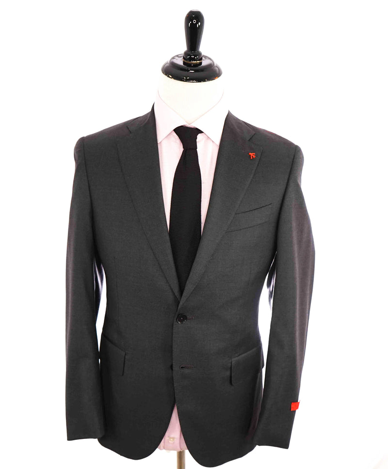 $3,750 ISAIA - Gray "AQUASPIDER" *CLOSET STAPLE* Coral Pin Suit - 42R