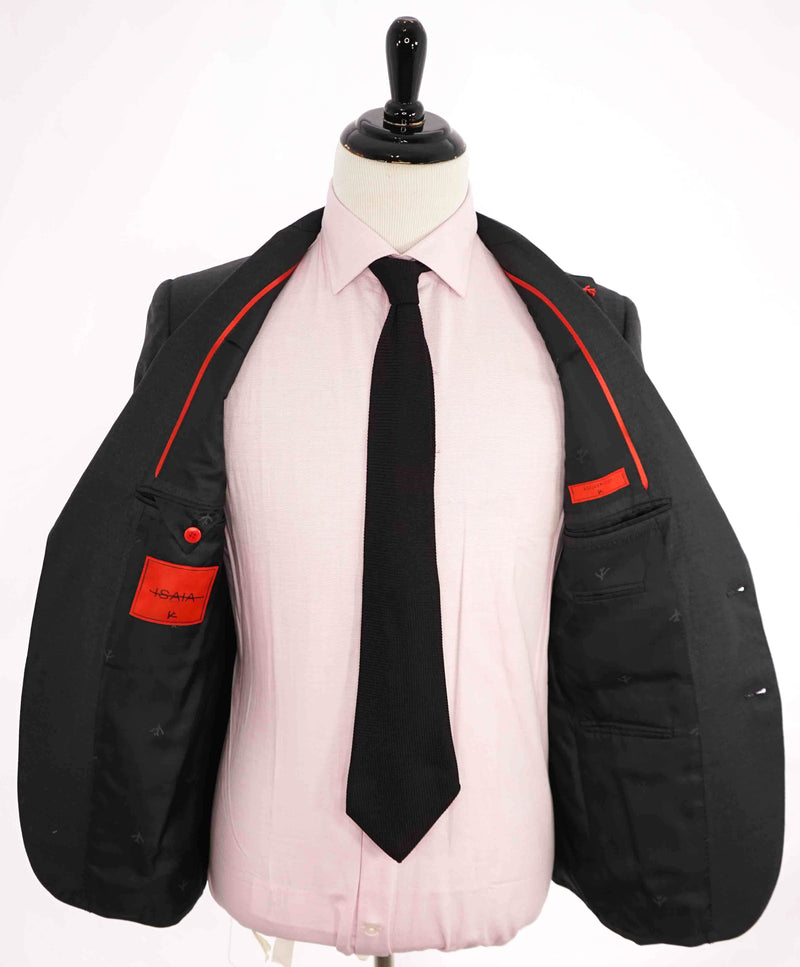 $3,750 ISAIA - Gray "AQUASPIDER" *CLOSET STAPLE* Coral Pin Suit - 42S
