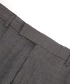 Z ZEGNA - Gray Textured Pindot "Slim" Flat Front Dress Pants - 32W