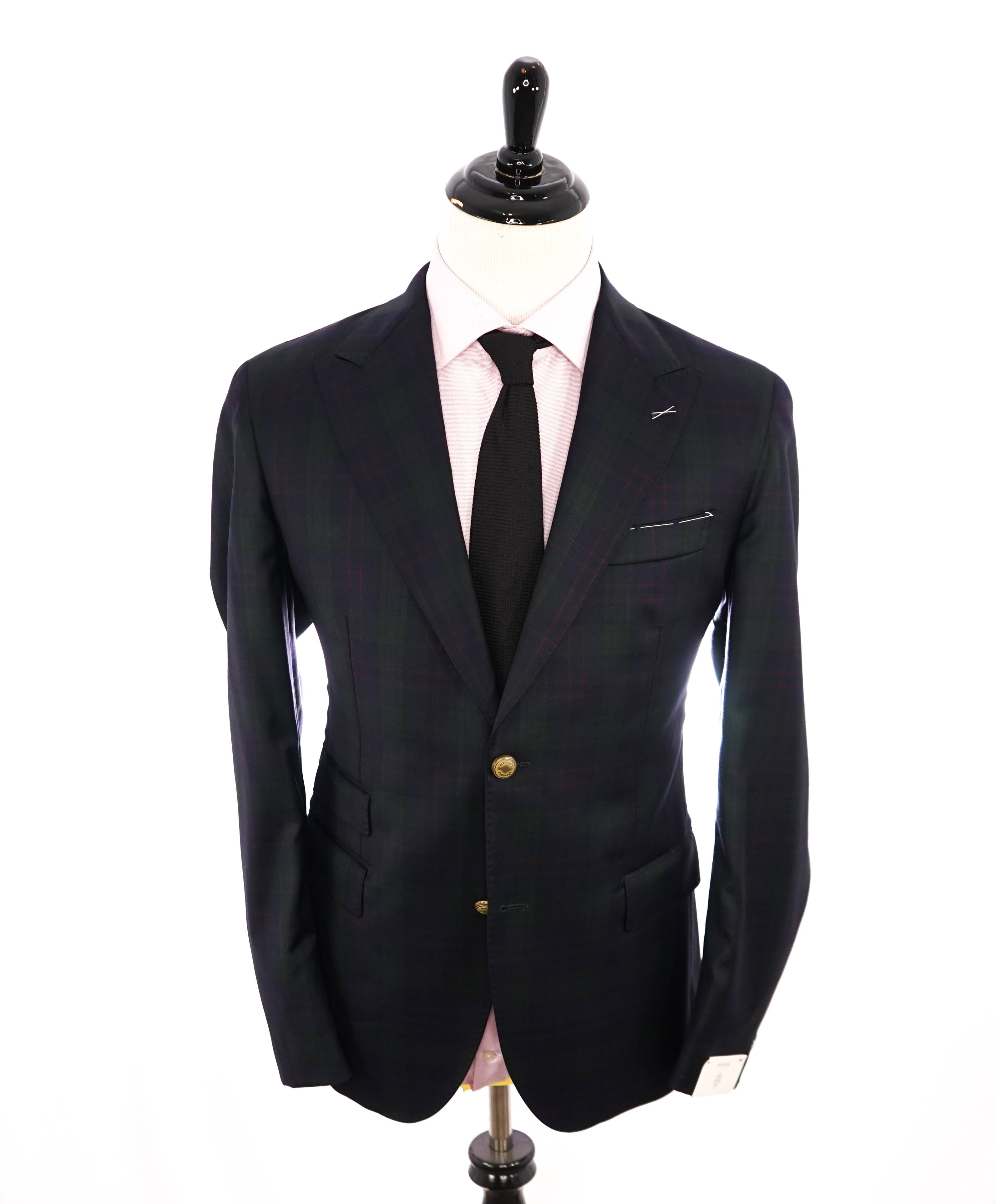 ELEVENTY - By LORO PIANA Wool Tartan Plaid Blue/Green/Red Blazer - 40 (50 EU)