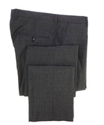 Z ZEGNA - Gray Houndstooth "Slim" Flat Front Dress Pants - 34W