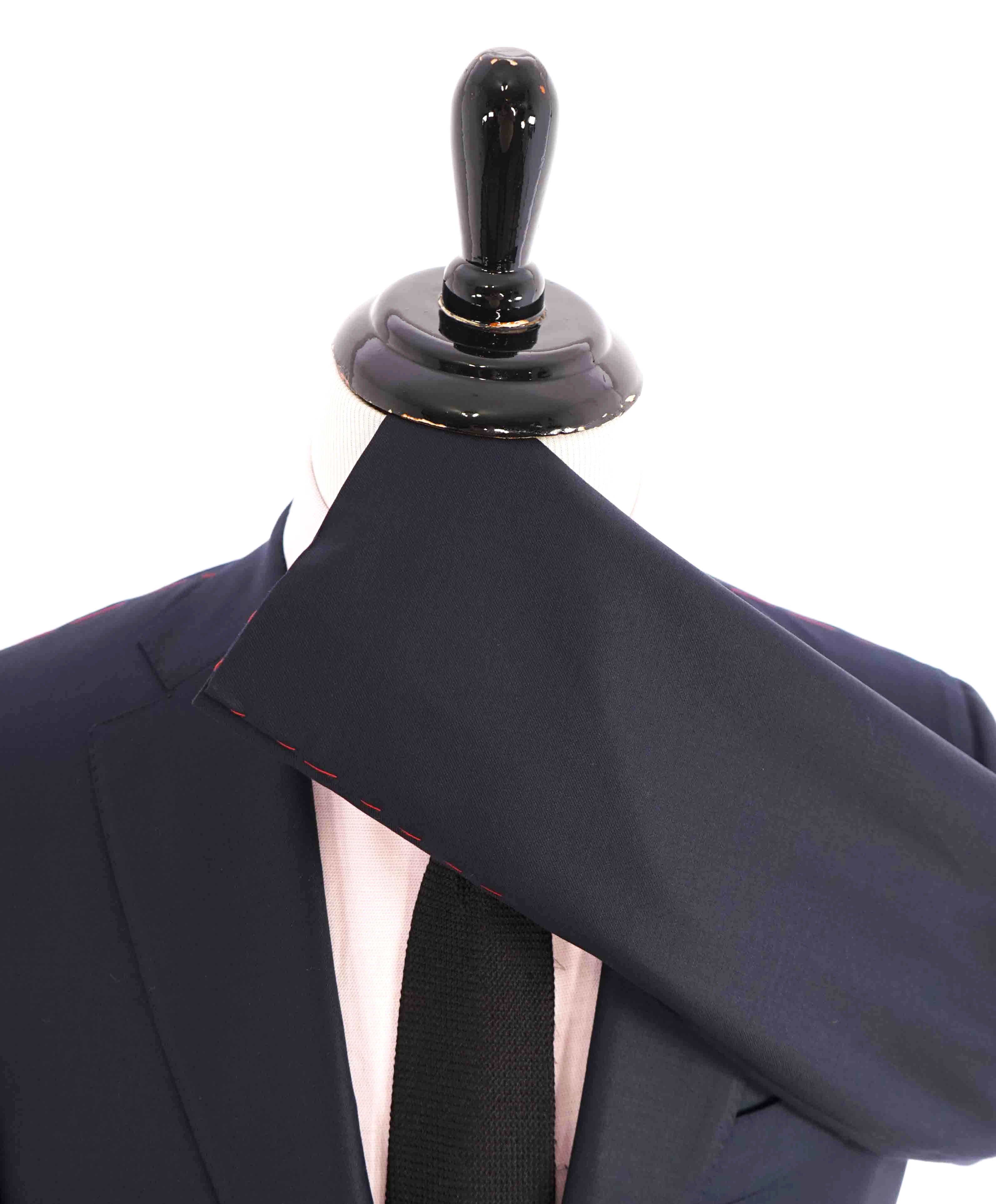 $3,750 ISAIA - Navy Blue "AQUASPIDER" *CLOSET STAPLE* Coral Pin Suit - 40S