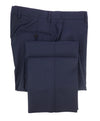 SAKS FIFTH AVE - Blue Wool MADE IN ITALY Check Flat Front Dress Pants -  34W