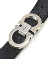 SALVATORE FERRAGAMO - Textured Finish Gancini Buckle Pebbled Leather Belt - 38W