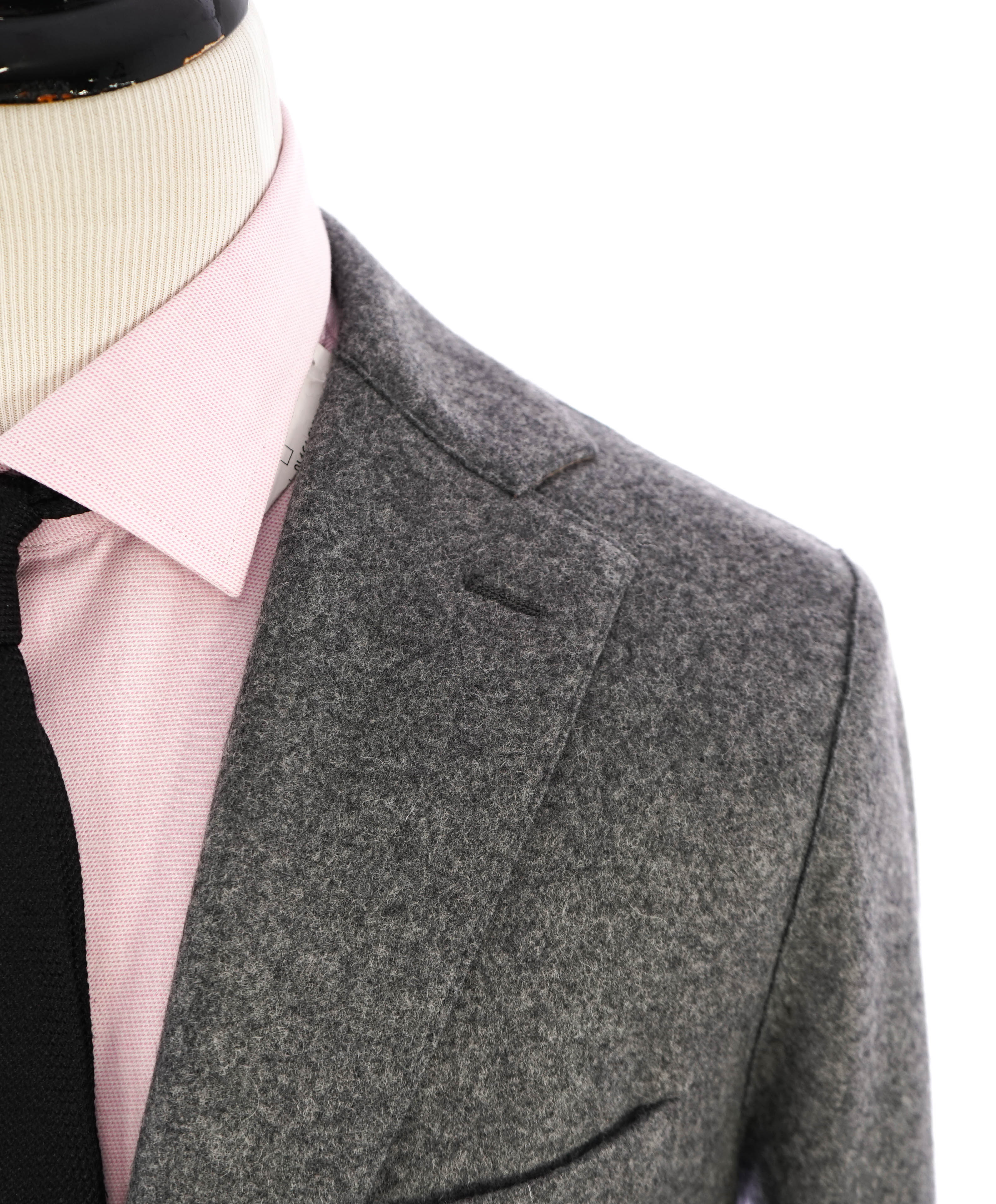 ELEVENTY - Wool & Suede Gray Flannel Unstructured Soft Jacket - 46 (56EU)