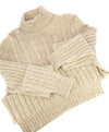 ISAIA - PURE CASHMERE Cable Knit Turtleneck Sweater - XL