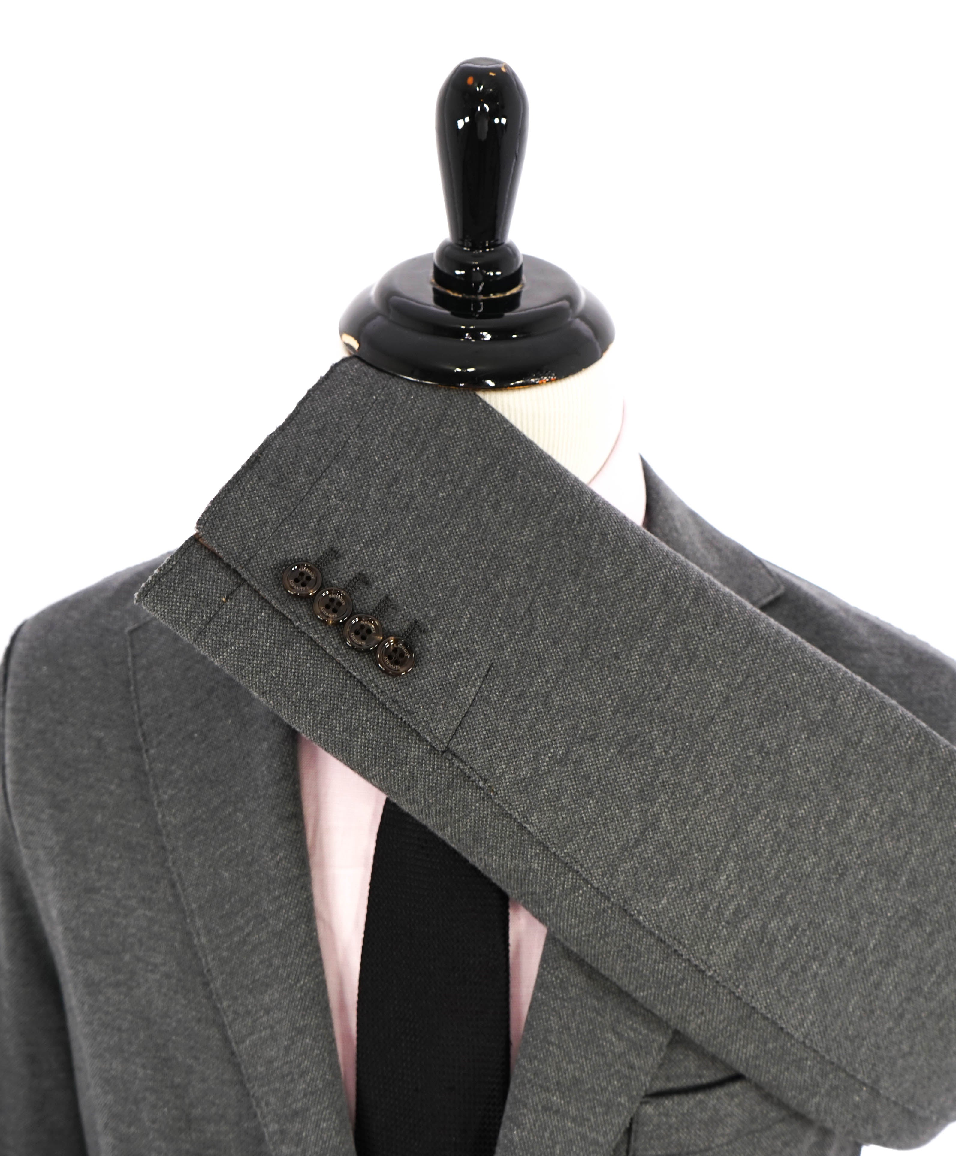 ELEVENTY - Cotton & Suede Gray Woven Unstructured Soft Jacket Blazer - 48 (58EU)