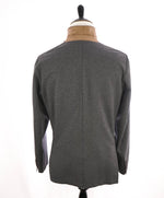ELEVENTY - Cotton & Suede Gray Woven Unstructured Soft Jacket Blazer - 48 (58EU)