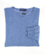 RALPH LAUREN - PURE CASHMERE Powder Blue Crewneck Sweater - S