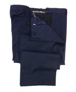 ARMANI COLLEZIONI - Blue Glen Plaid Check Flat Front Dress Pants - 34W