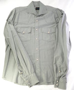 EIDOS - Gray Western Style Button Down Shirt W Snaps - 17 43