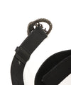 YVES SAINT LAURENT - YSL Black Distressed Leather SERPENT BUCKLE Belt -32W (80)