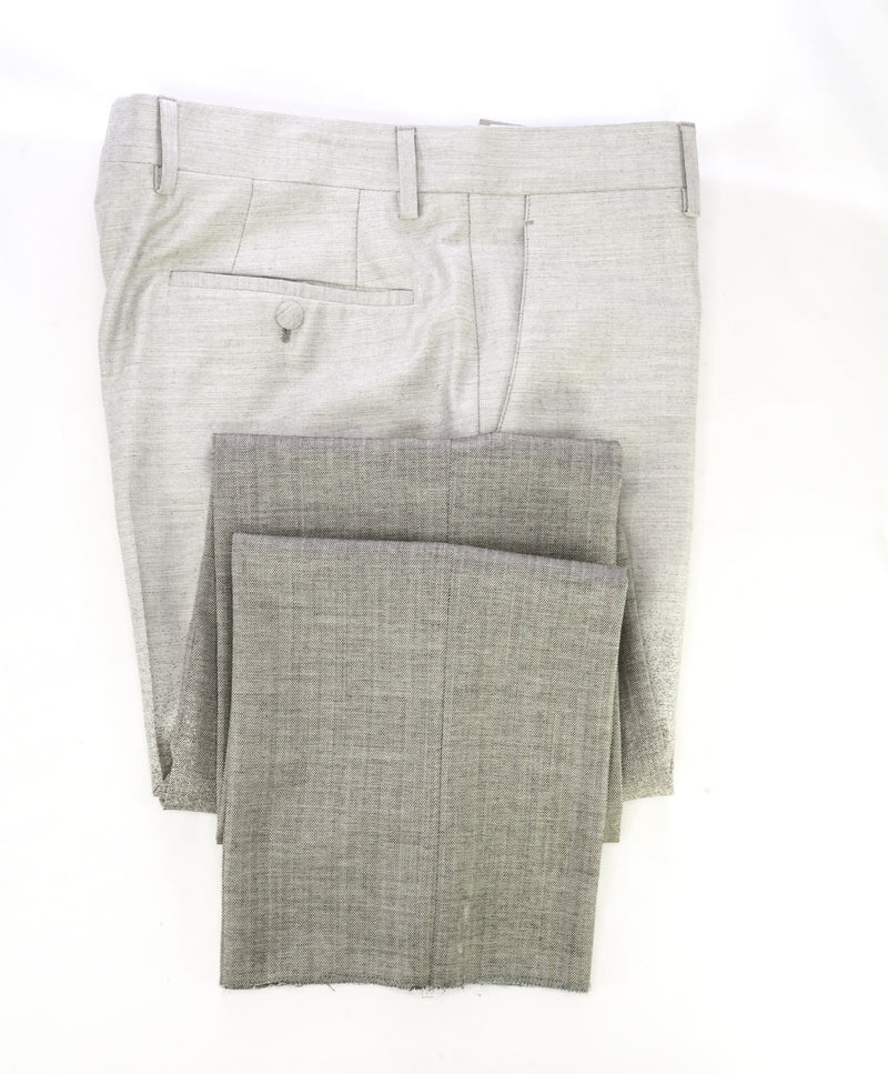 JOHN VARVATOS - "Main Line" Gradient Gray & Herringbone Dress Pants - 32W