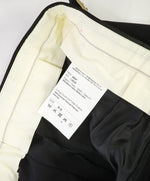 PAUL SMITH - GOLD SIDE-TABS Black Tux. Side Stripe Wool Pants - 32W