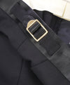 PAUL SMITH - GOLD SIDE-TABS Black Tux Side Stripe Wool Pants - 32W