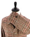 ELEVENTY - Camel Plaid Check Cashmere/Wool/Suede Long Over Coat - 40 (50 EU)