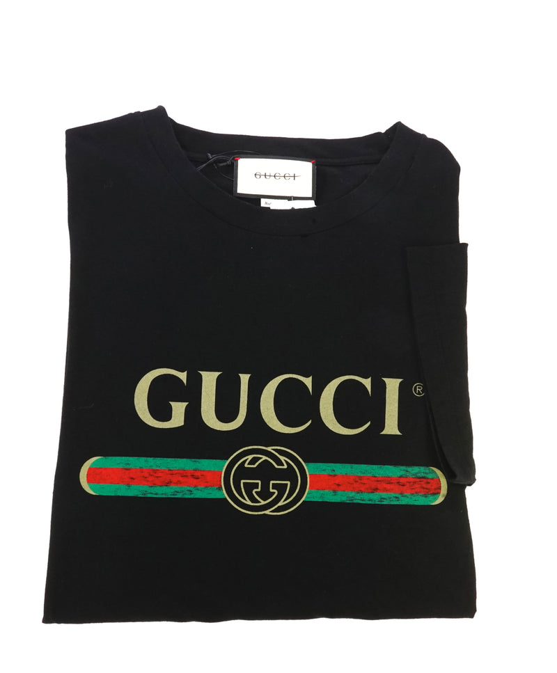 GUCCI - 1980 Vintage Style Oversize T-shirt with Gucci logo - L (Oversized)