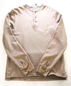 $395 EIDOS NAPOLI - By ISAIA Taupe Henley Pullover Cotton Sweater - S