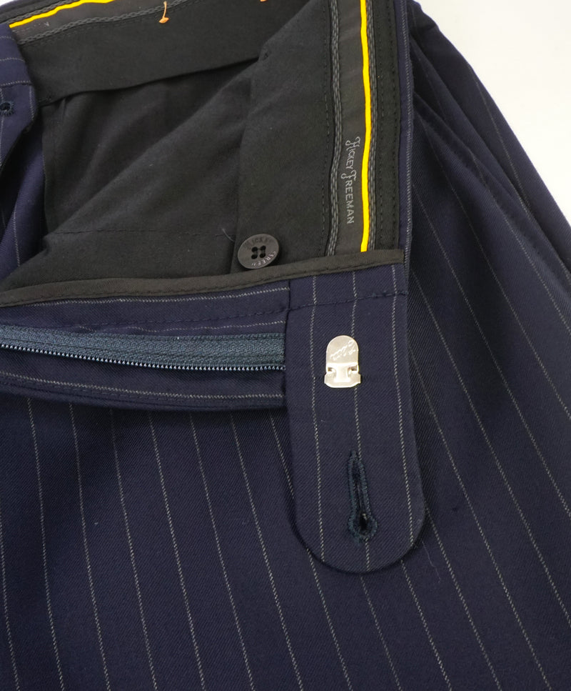 HICKEY FREEMAN - "ERMENEGILDO ZEGNA Fabric" Chalk Stripe Check Pants - 34W