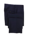 HICKEY FREEMAN - Chalk Stripe Flat Front Wool Dress Pants - 34W