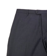 HICKEY FREEMAN - Solid Gray Flat Front Wool Dress Pants - 36W