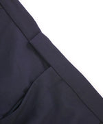 PAUL SMITH - GOLD SIDE-TABS Navy Blue Tux Stripe Wool & Mohair Pants - 36W