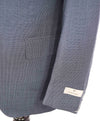 $1,895 CANALI - Steel Blue Basket Weave Pattern Single Vent Wool Blazer - 40S