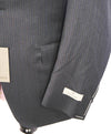 $1,895 CANALI - Gray Blue Stripe "Stretch" Double Vent Wool Blazer - 40R