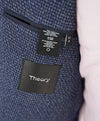 THEORY - Navy & Blue Seersucker Check Wool/Elastane Blazer- 42R