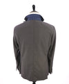 GABARDINE -  Unlined MOP Functioning Buttons ITALY Gray Suit - 44R