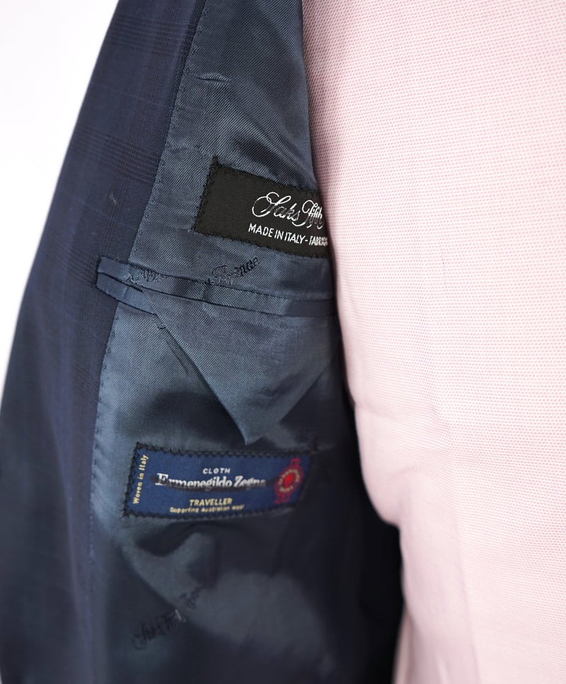 SAKS FIFTH AVENUE - ERMENEGILDO ZEGNA CLOTH - Plaid Made in Italy Blazer- 40R
