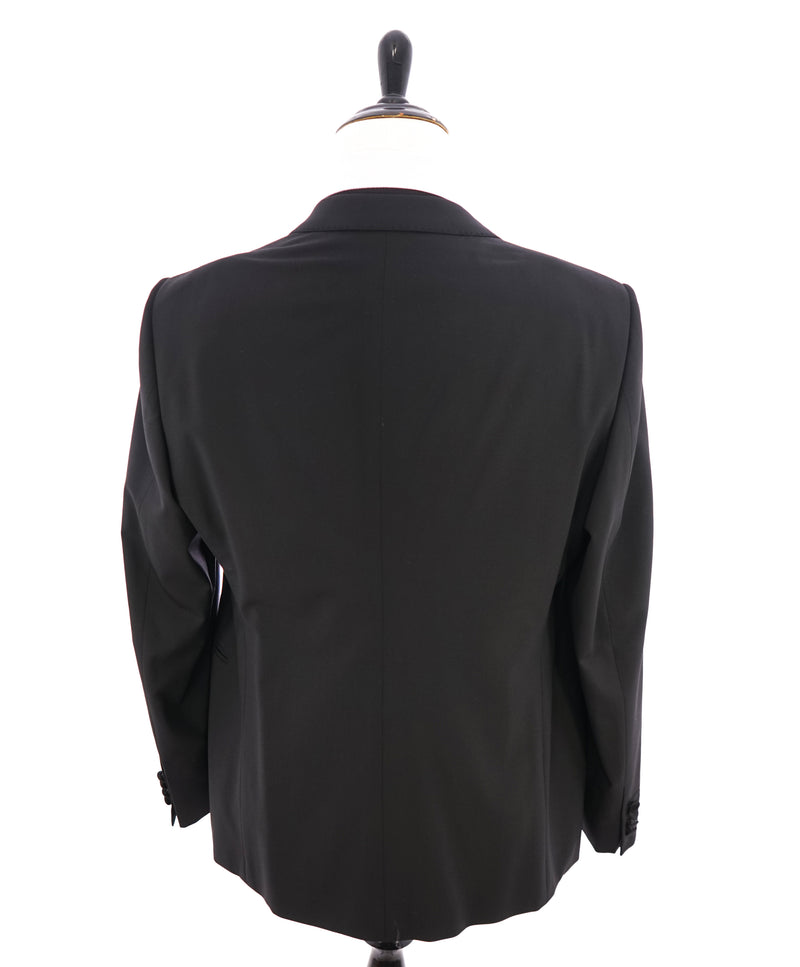 ARMANI COLLEZIONI -  "M Line" Slim Peak Lapel Black Tuxedo Suit - 46R