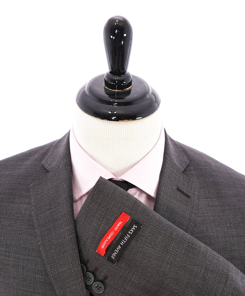 SAKS FIFTH AVENUE - Melange Gray 2-Button Trim Fit Suit - 40S