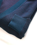 $1,595 BRIONI -WOOL/SILK Teal Blue /Green/ Red Fine Knit Cardigan Sweater- 46 XXL
