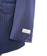 CANALI - Powder Blue Stripe Notch Lapel Suit - 42L