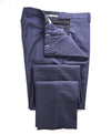ARMANI COLLEZIONI - Blue & Gray Basket Check Flat Front Dress Pants - 31W