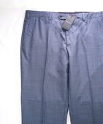 GIORGIO ARMANI - *SILK BLEND* BABY BLUE Check Flat Front Dress Pants - 40W