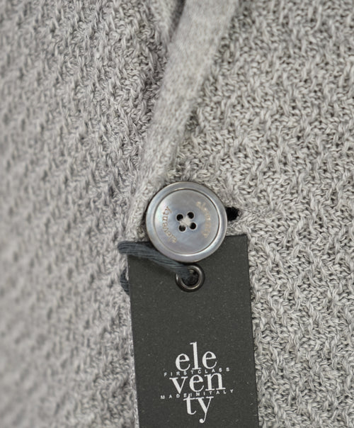 ELEVENTY - Cotton/Linen Textured Knit Sweater Style Blazer MOP Buttons - M (38US)
