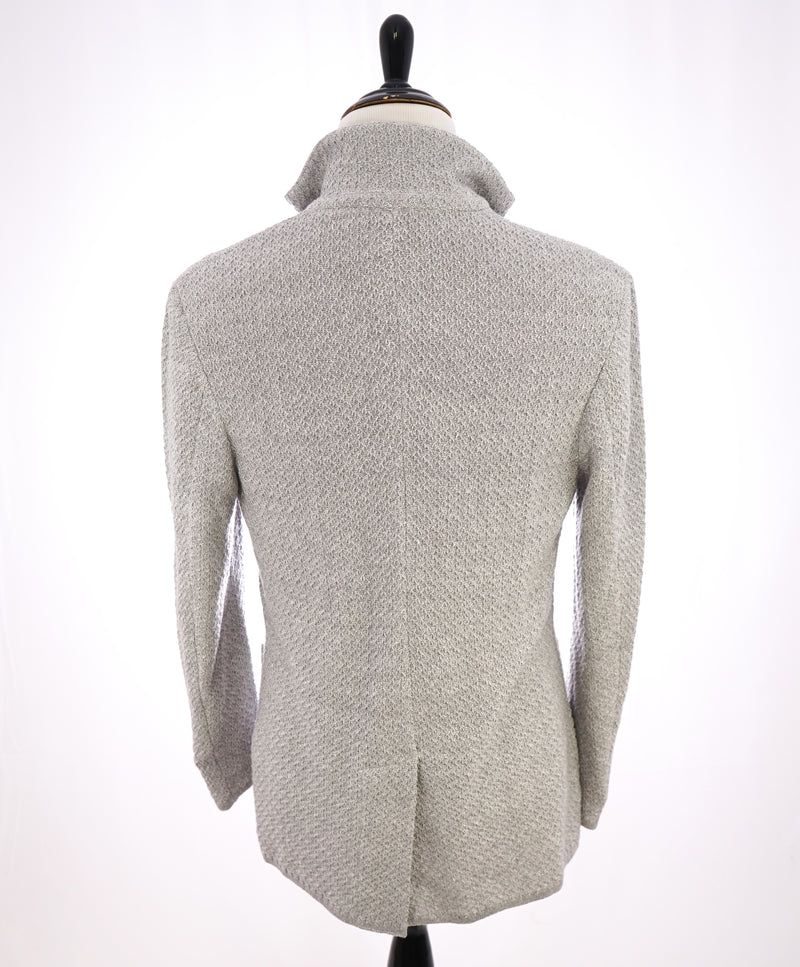 ELEVENTY - Cotton/Linen Textured Knit Sweater Style Blazer MOP Buttons -M (38US)