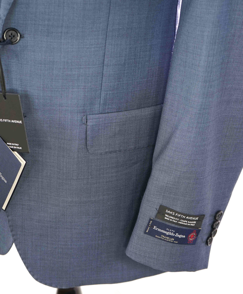 $1,295 ERMENEGILDO ZEGNA - By SAKS FIFTH AVENUE Medium Blue Suit - 40R