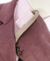 ELEVENTY - Cotton Pique Burgundy LEATHER SUEDE "Bruenllo Style" Blazer - 44R